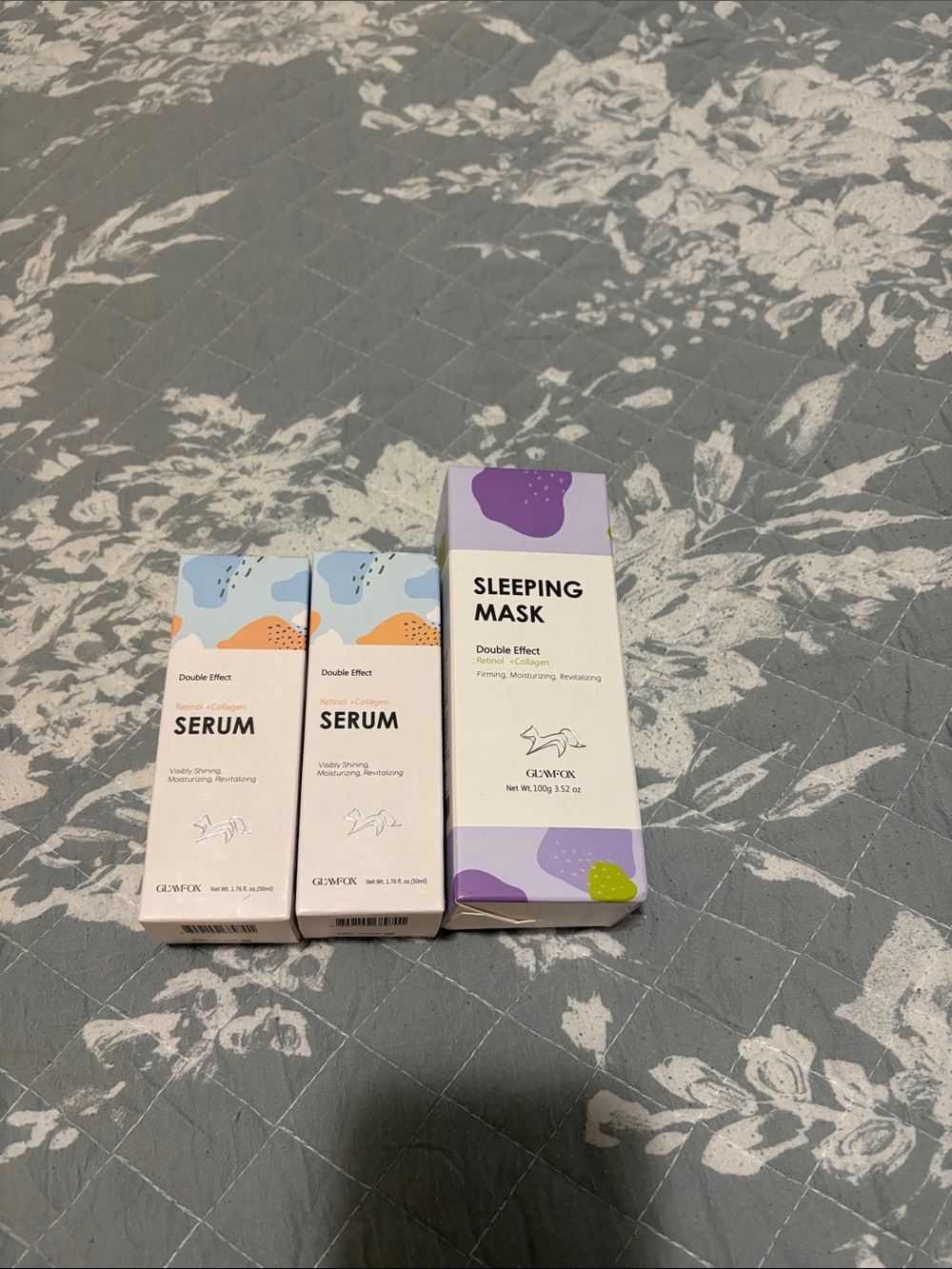 glamfoxx Serums & Sleeping Mask Trio